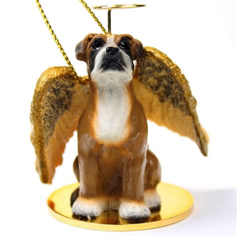 Boxer Ornament Angel Figurine Hand Painted Uncropped