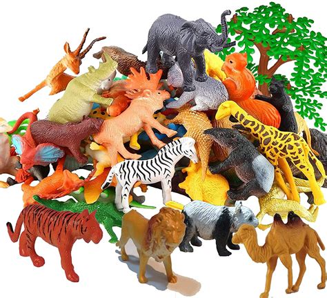 53 Piece Animal Figure Set Educational Zoo Animals And Jungle Animals