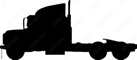 Vecteur Stock Semi Truck Silhouettes Png Svg Eps Semi Truck Vector Semi