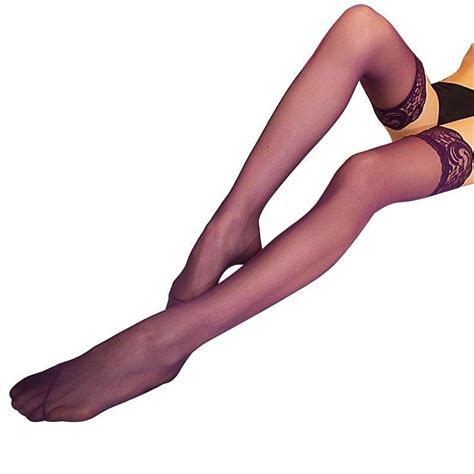 Cheap 1pair Sexy Lingerie Women Stockings Lace Sheer Top Thigh Highs Socks Pantyhose Hold Up