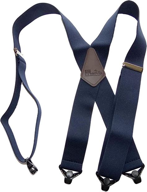 Navy Blue Suspenders For Men