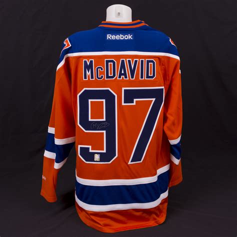 Connor Mcdavid 97 Autographed Edmonton Oilers Orange Reebok Replica