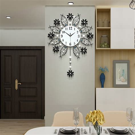 Jtwalclock Large Wall Clock For Living Room Decor Giant Big Silent Modern Battery Operated