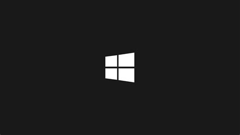 Zwart Logo Windows 10 Achtergrond