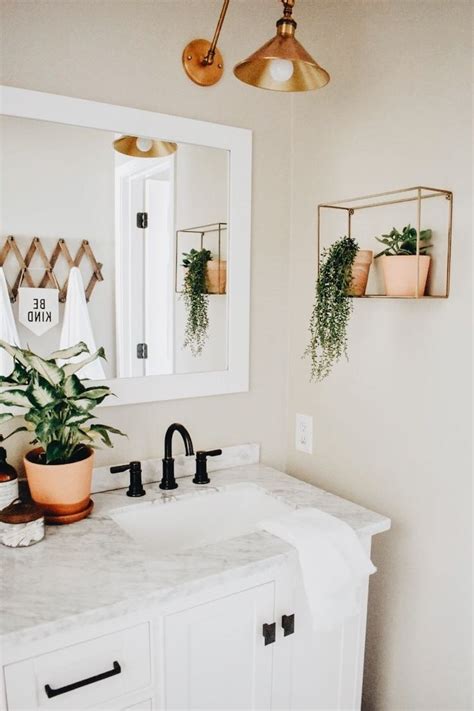 We decided to demo and start the bathroom remodel 2 weeks before my husband deployed. Modern Boho Bathroom Remodel (With images) | Modern boho ...