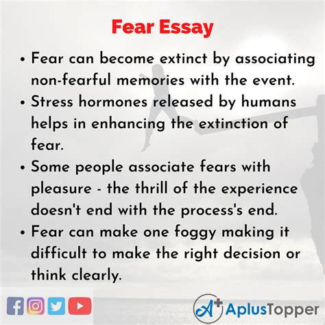 Fear Essay Essay On Fear For Students And Children In English A