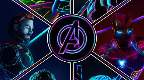 Marvel Neon Wallpaper 4k