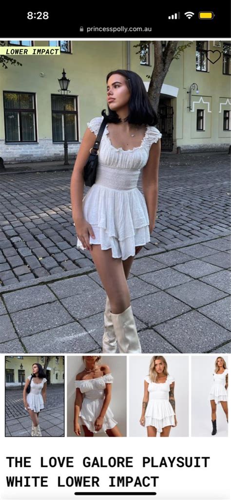 Princesspolly Bnwt The Love Galore Playsuit White Lower Impact Women S