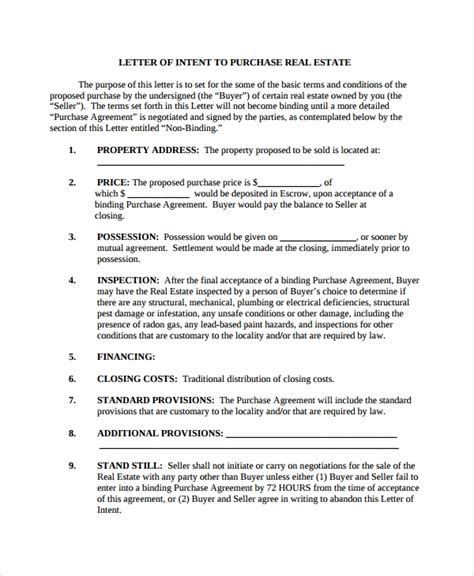 Sample Real Estate Offer Letter To Purchase The Document Template