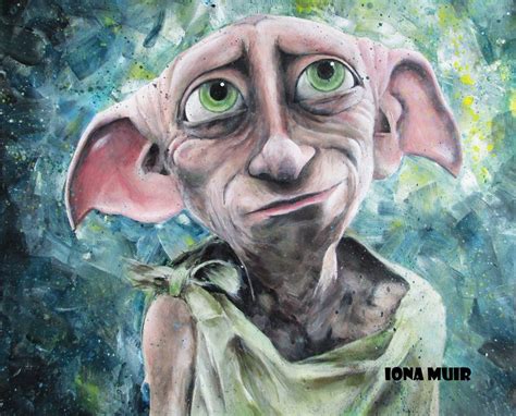 Dobby By Dracoladris Harry Potter Painting Harry Potter Canvas Harry Potter Artwork