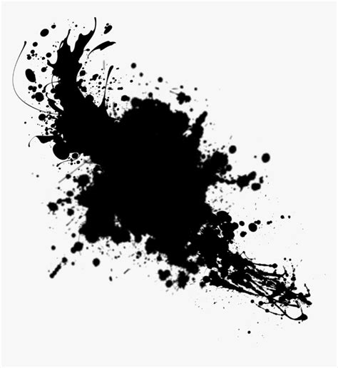 Water Splash Black And White Clipart Black Paint Splash