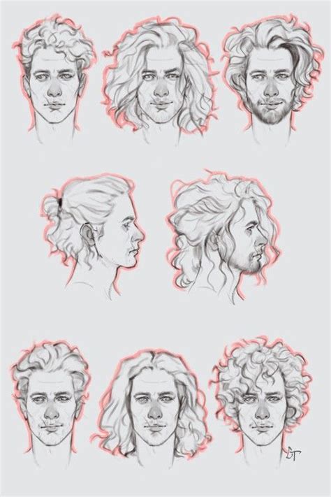Each haircut includes step by step pencil drawing examples and detailed explanations. Cabelos/hairstyles... in 2019 | Curly hair drawing, How to ...