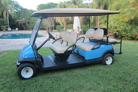 Club Car Precedent 6 Passenger Baby Blue Sku 668 Miami Golf Carts