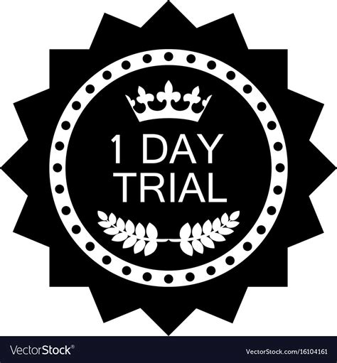 One Day Trial Icon Royalty Free Vector Image Vectorstock