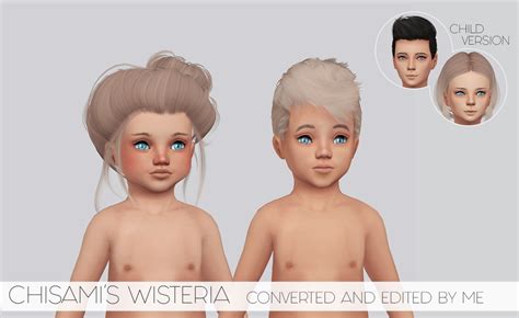 Chisamis Ts4 Wisteria Skin Overlay For Toddlers Toddler Hair Sims 4