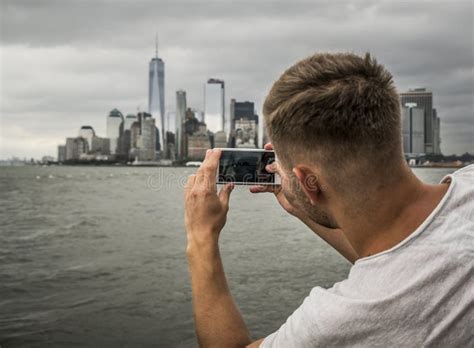 Tourist Photograph The New York City Skyline Editorial Photo Image Of
