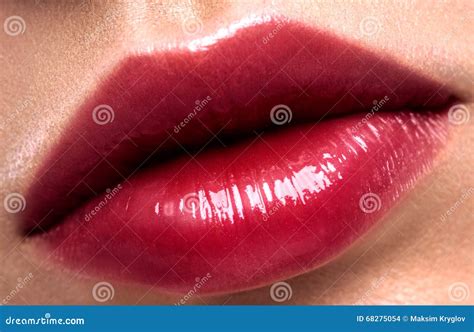 Glitter Red Lips Stock Photo Image Of Gloss Juicy Young 68275054