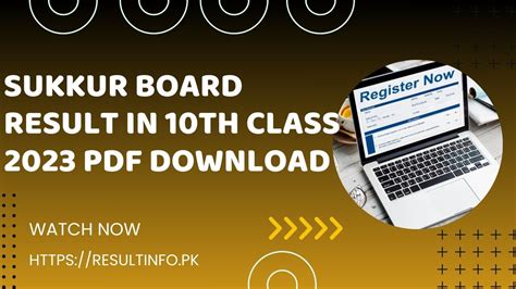 Sukkur Board Result In 10th Class 2023 Pdf Download Result Information