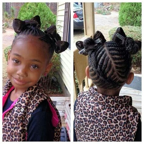 This post consists of kids braided. Cornrows with Hair Bow Clips. Great idea! | Kids ...