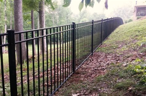 They took the wood fence away & replaced with vinyl. Ornamental and Aluminum Fencing — Gaston Fence Co., Inc.
