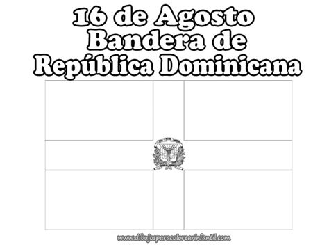 Bandera De La Republica Dominicana Para Colorear Imagui