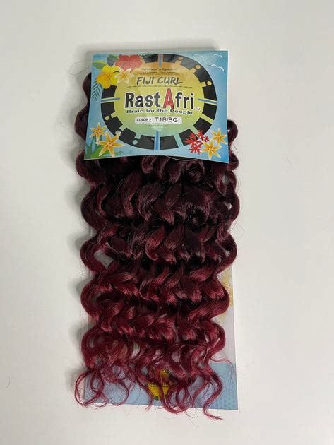 rastafri fiji curl crochet braids 1b burgundy elise beauty supply