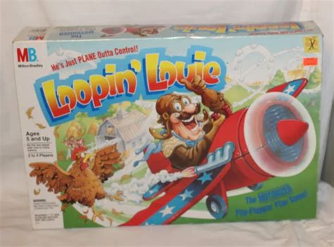 1992 Milton Bradley Loopin Louie Complete Working Airplane Board Game