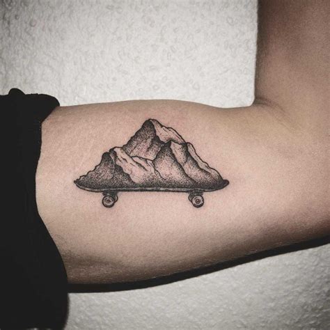 Skateboard Mountain By Tattooist Spence Zz Tattoo