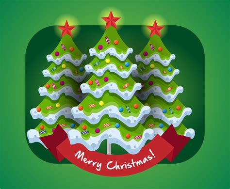 Christmas Tree Illustration Vector Free Free Premium Vector Download