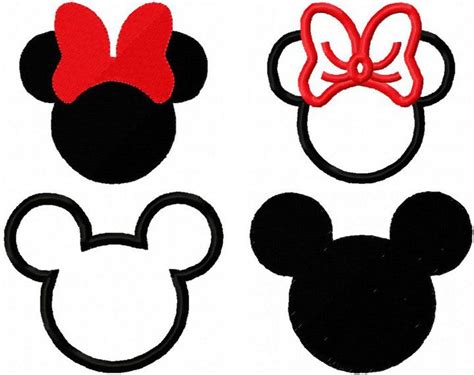 Disney Template Minnie Mouse Mickey Heads With Images Disney