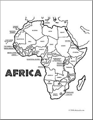 Search through 623,989 free printable colorings at getcolorings. Clip Art: Africa Map (coloring page) Labeled I abcteach ...