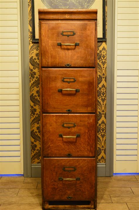 Deluxe 4 drawer wood filing cabinet in beech, maple, oak, white or walnut finish. Antique / Vintage Oak Filing Cabinet Kenrick and Jefferson