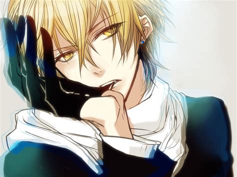 Anime Boy Blonde Hair Kagamine Len Vocaloid Male Headphones Blonde