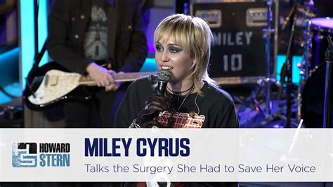 Miley Cyrus On The Surgery She Had To Save Her Voice Youtube