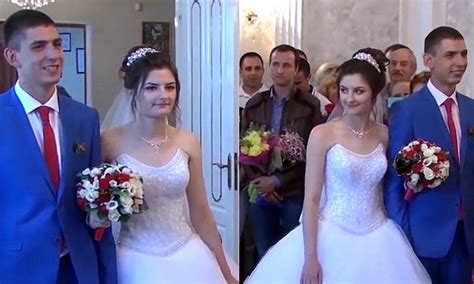 Two Sets Of Identical Twins Marry In Matching Outfits Daily Mail Online