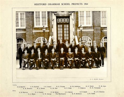 Hertford Grammar School Prefects 1964 Hertford Grammar School Our