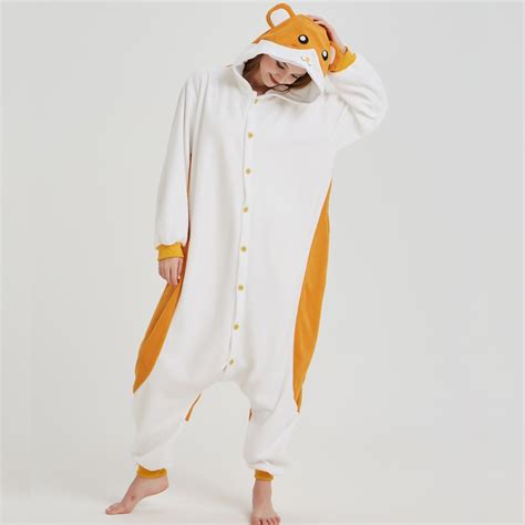 Cosplay Pajamas Cute Hamtaro Hamster Kigurumi Costume Adult Sleepwear