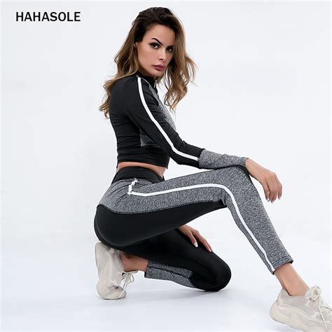 Buy Hahasole Sport Suit Women Gym Clothes Patchwork