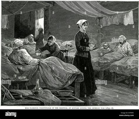 Miss Florence Nightingale Hospital Scutari During Crimean War 1855 6