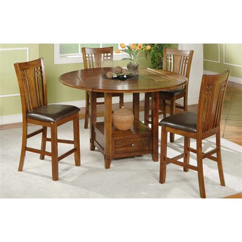 Winners Only Zahara 5 Piece Counter Height Dining Table Set with ...