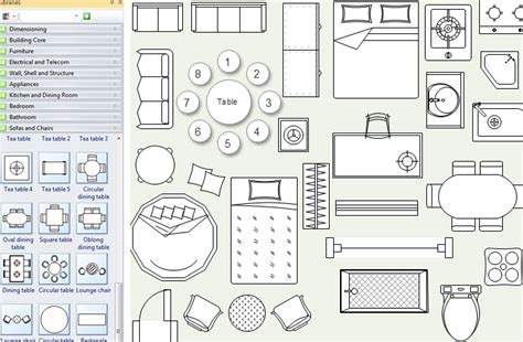 The sofas and chairs are kind of obvious with the coffee table in the middle. Floor Plan Tool for Real Estate Ads