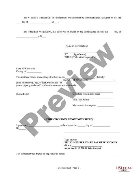 Quit Claim Deed Wisconsin Form Us Legal Forms