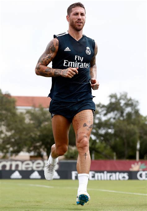 Sergio Ramos Trained With The Group Real Madrid Cf