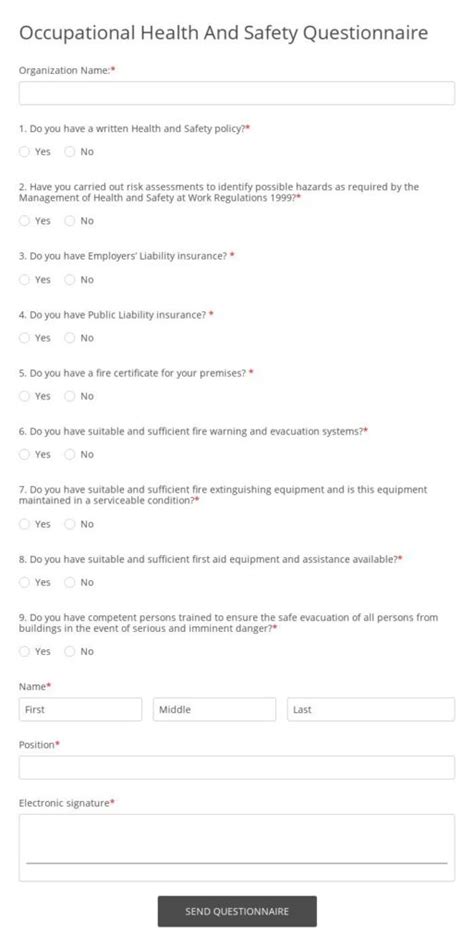 Food Preferences Questionnaire Template 123 Form Builder