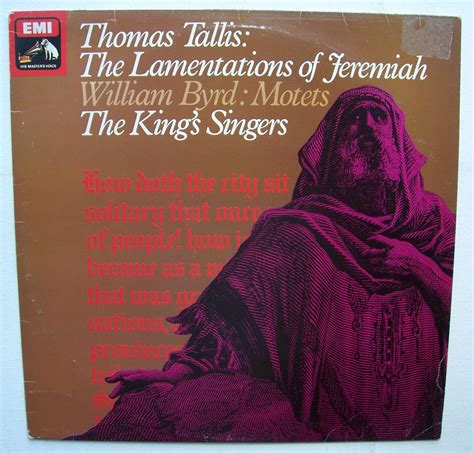 Tallis Lamentations Of Jeremiahbyrd Motetten Vinyl Record Vinyl
