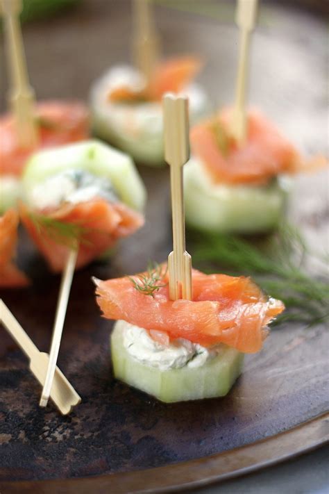 Smoked Salmon And Cream Cheese Cucumber Bites Baker By Nature