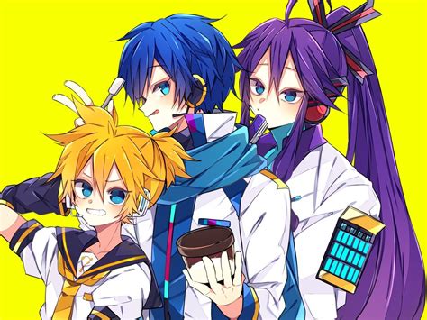 Kaito X Len X Gakupo 💜💙💛 Vocaloid Vocaloid Characters Anime Images