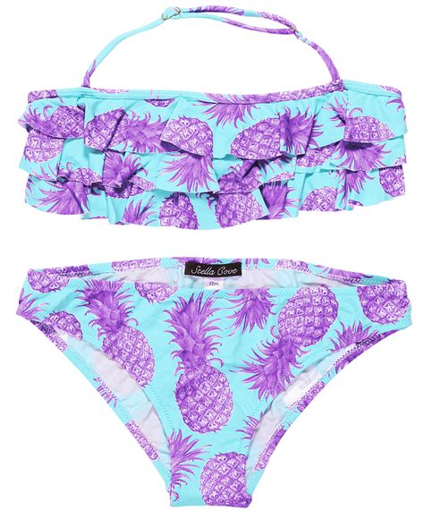 stella cove pineapples on mint green bikini beach wear for girls my xxx hot girl