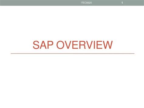 Ppt Sap Overview Powerpoint Presentation Free Download Id3863750