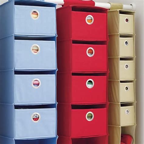 Make these rolling storage drawers to go 1. モトクロゼット I Think I Canvas Hanging Closet Organizer 11.5 ...